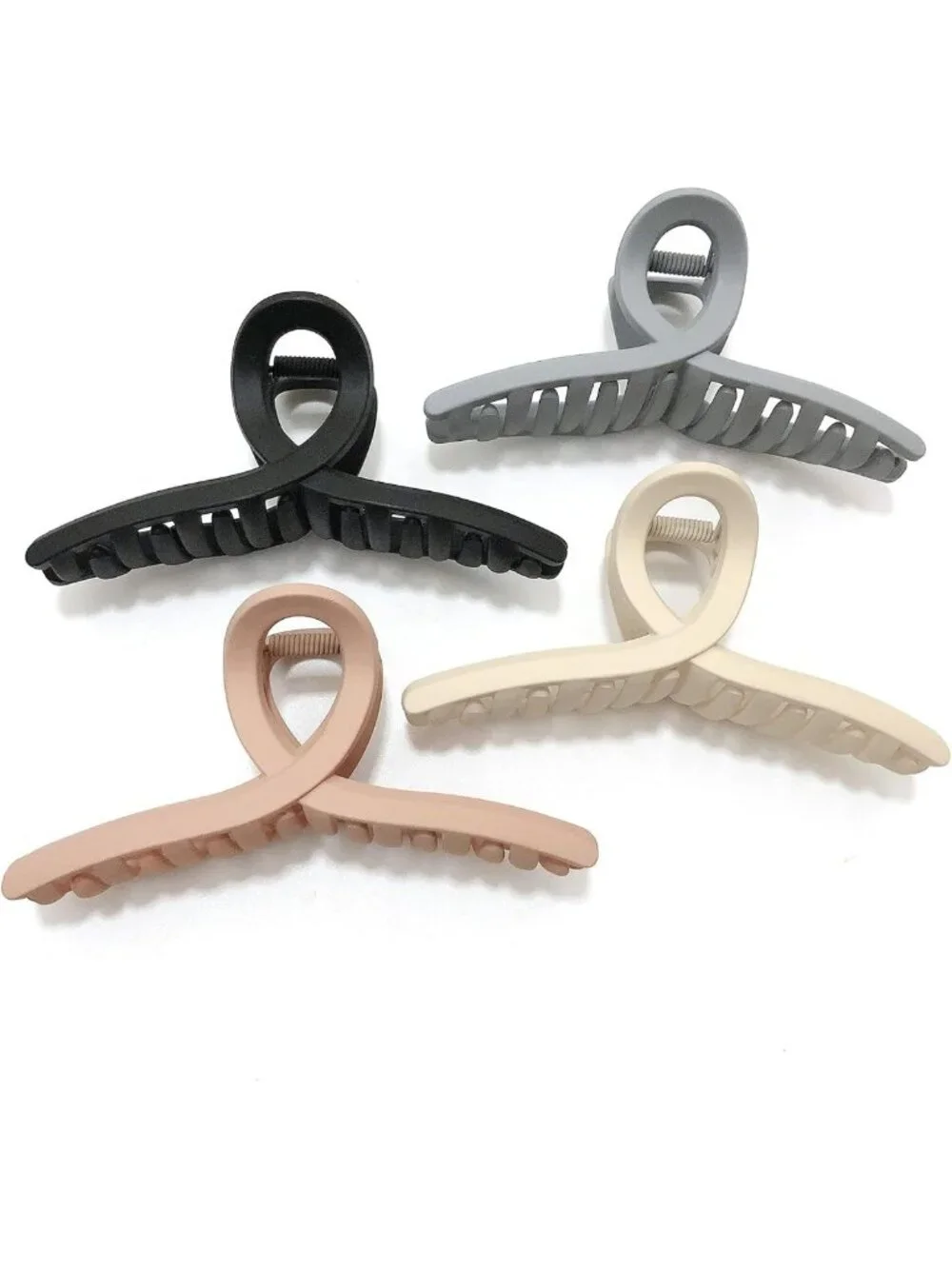 Large Matte Hair Claw Clips - No Slip Butterfly Jaw Clips for All Hair Types, 4